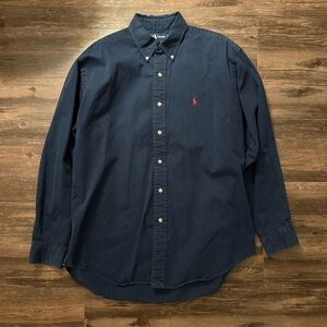 Vintage Polo Ralph Lauren navy button up shirt